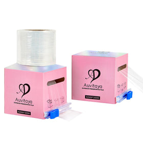 Auvitaya front packaging showing two cling film rolls and slicers for quick setup