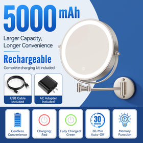Auxmir 1X full-face mirror showing natural reflection for everyday makeup benefit