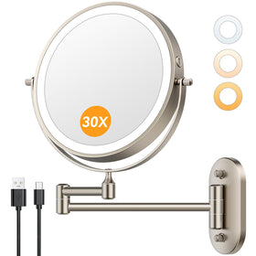 Auxmir front view mounted mirror showing space-saving benefit