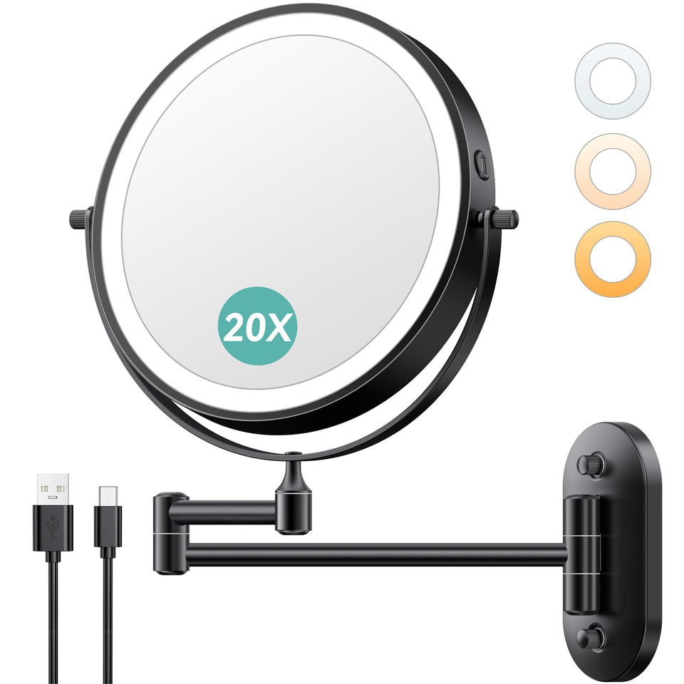 Auxmir front view of wall-mounted mirror showing clean design and full reflection benefit