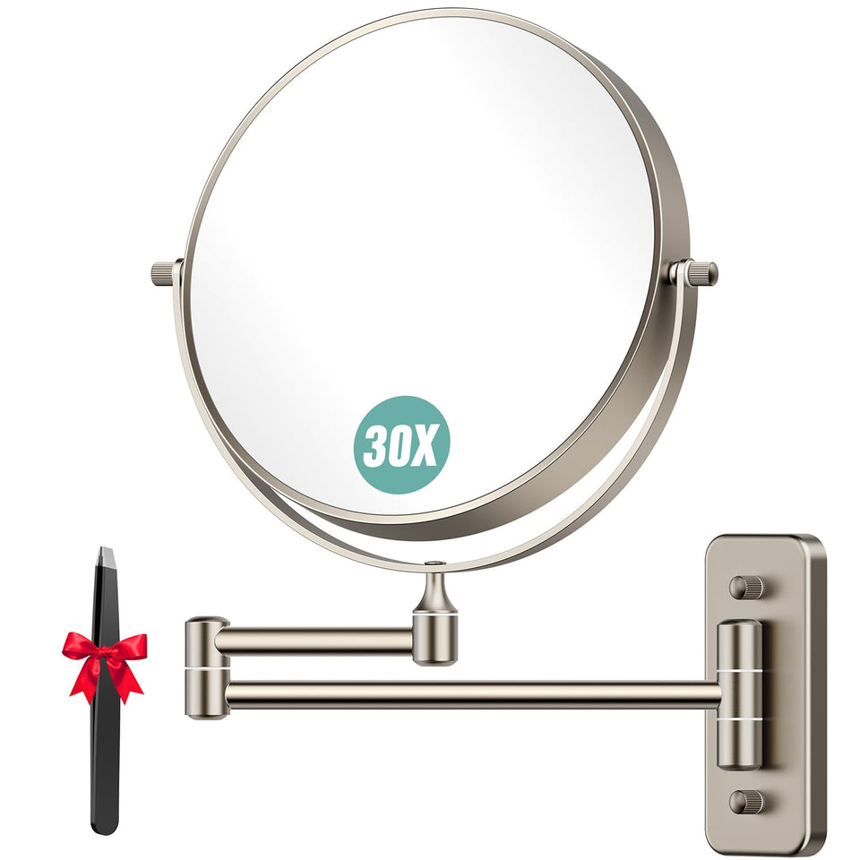 Auxmir front wall mirror showing full-face view and clear reflection benefit