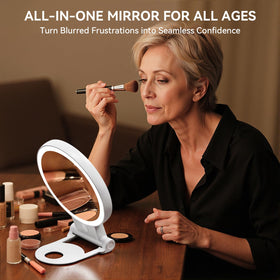 Auxmir on a bathroom vanity, professional lighting for daily beauty routines