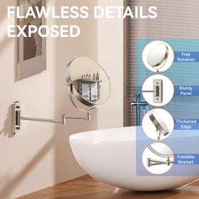 Auxmir mounted in modern bathroom showing space-saving wall installation benefit