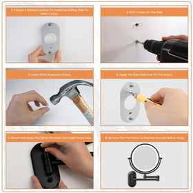 Auxmir included accessories and packaging showing Type-C cable, mounting template, and screws