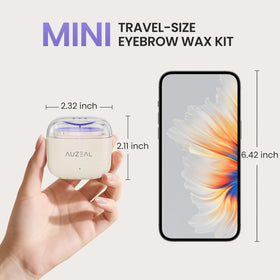 AUZEAL waxer plugged with USB‑C showing fast charge and portable heating convenience