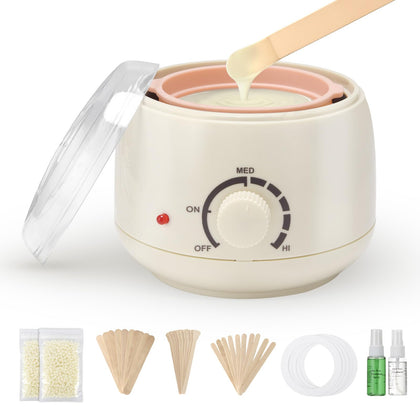 AUZEAL mini wax heater front view showing compact footprint and quick heating benefit