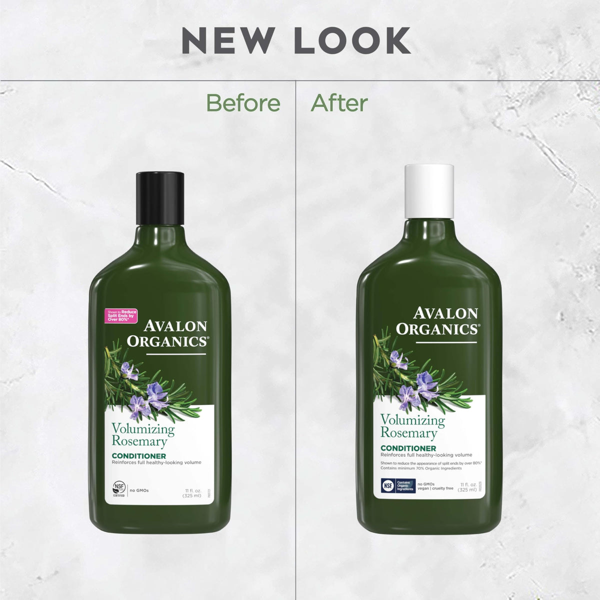 Model with fuller-looking hair after Avalon Organics conditioner use