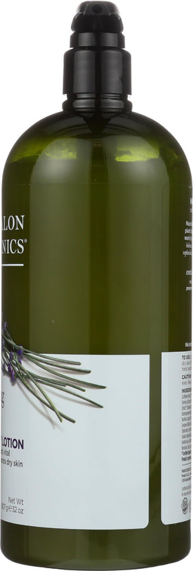 Avalon Organics bottle on bath shelf presenting calming lavender lifestyle benefit