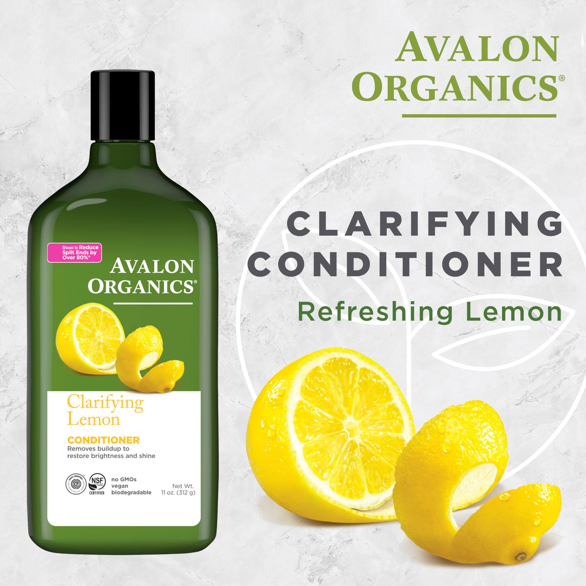Avalon Organics creamy conditioner texture close-up for lightweight smoothness