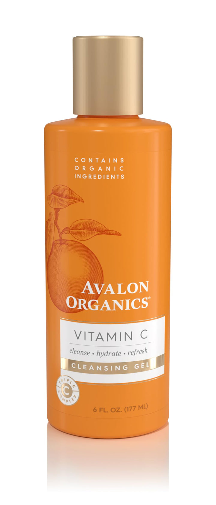 Avalon Organics front bottle view showing label and benefit of brightening