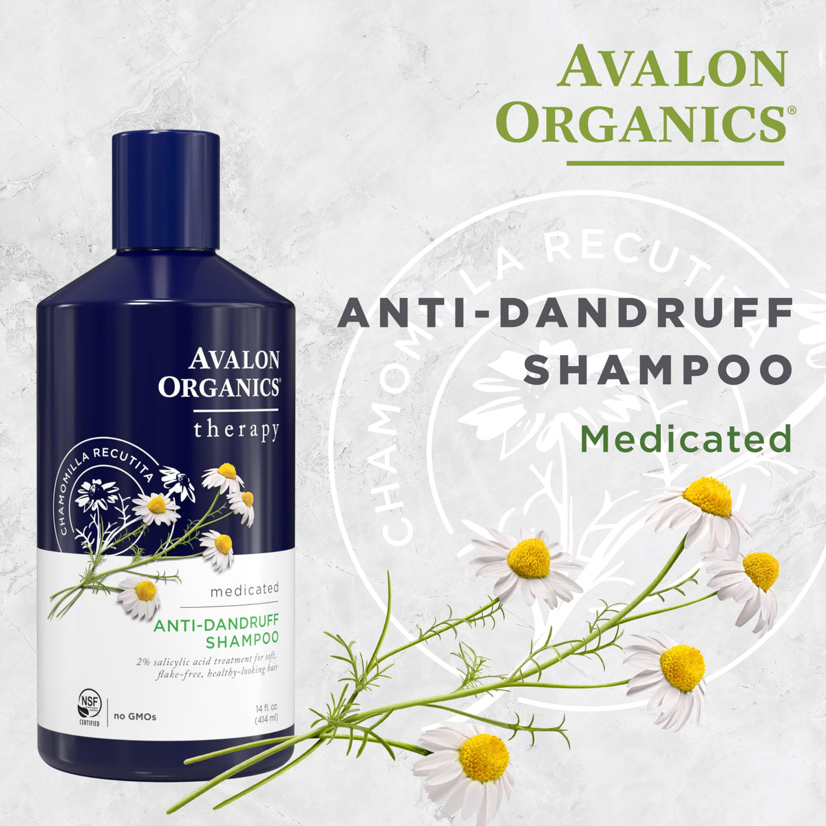 Avalon Organics close-up of shampoo lather demonstrating gentle cleansing