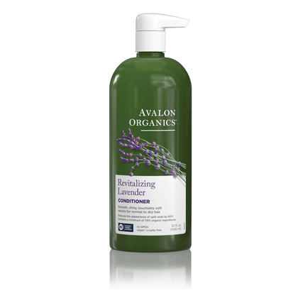 Avalon Organics front bottle view showing product and calming lavender scent benefit
