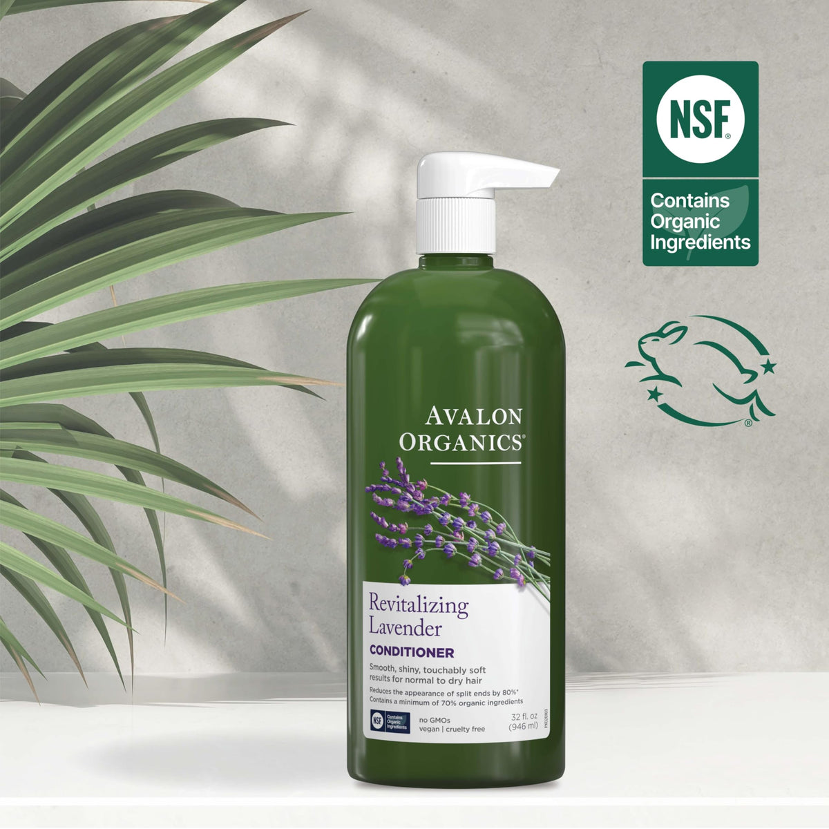 Avalon Organics conditioner in shower scene showing routine use for softer hair
