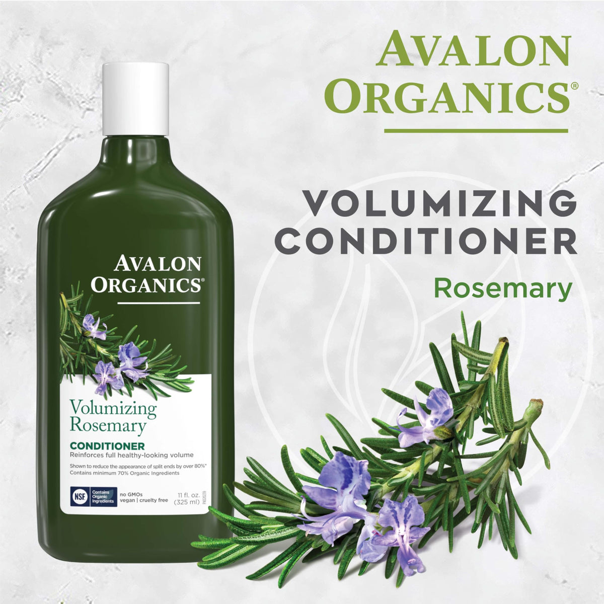 Avalon Organics creamy conditioner texture demonstrating lightweight spread