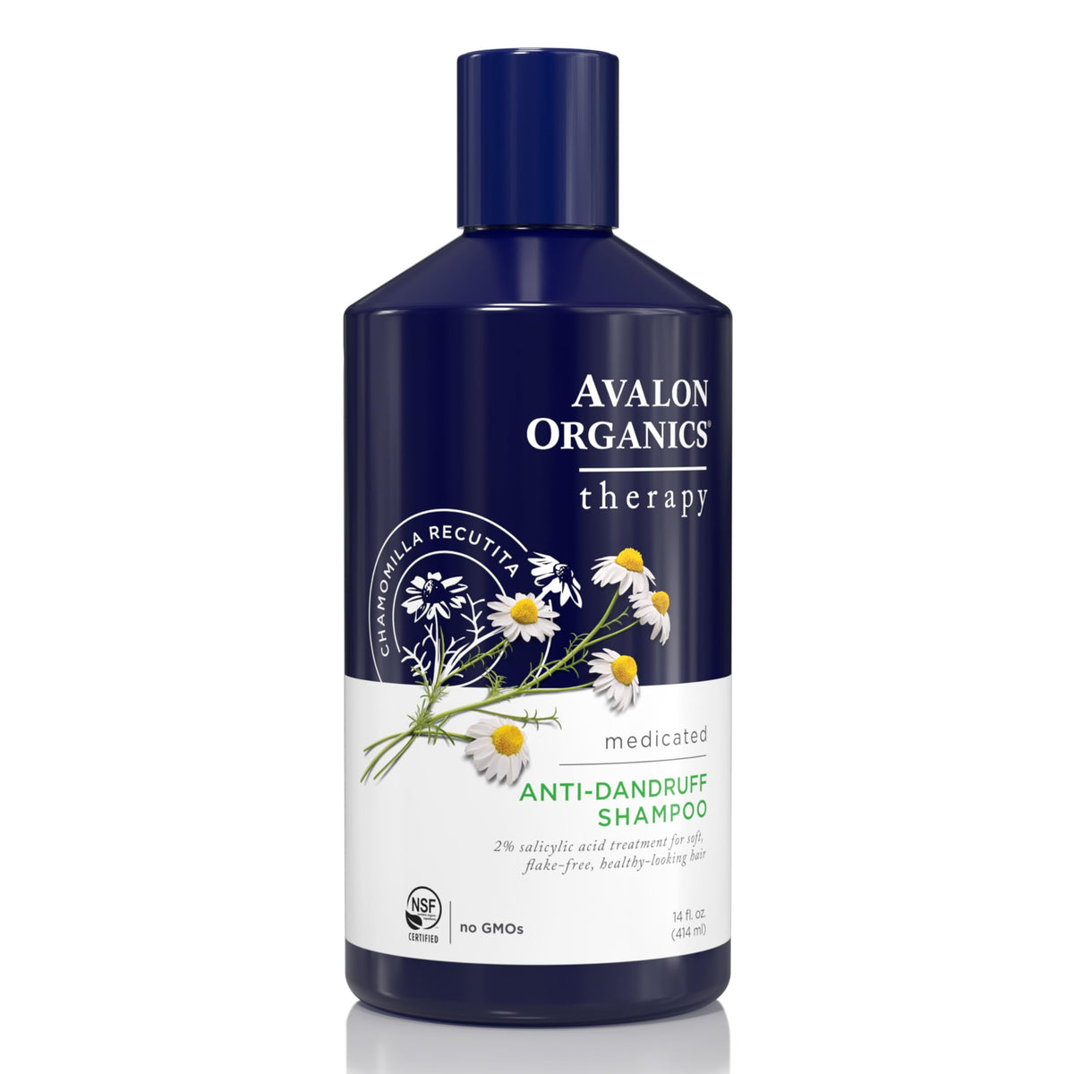 Avalon Organics front bottle view showing label and 14 fl oz size benefit