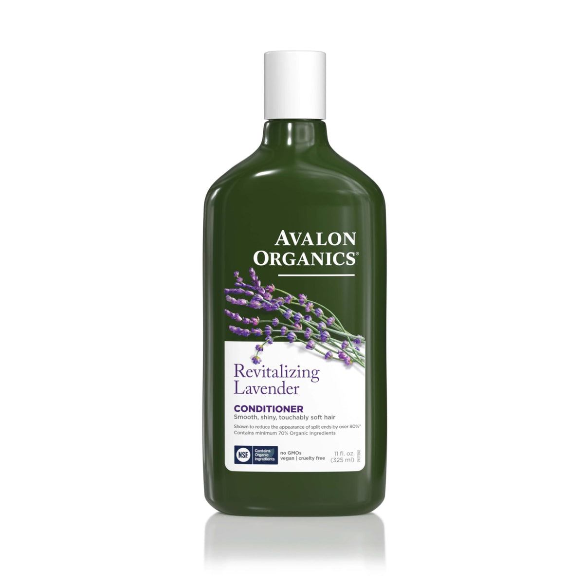 Avalon Organics front packaging showing lavender conditioner and benefits
