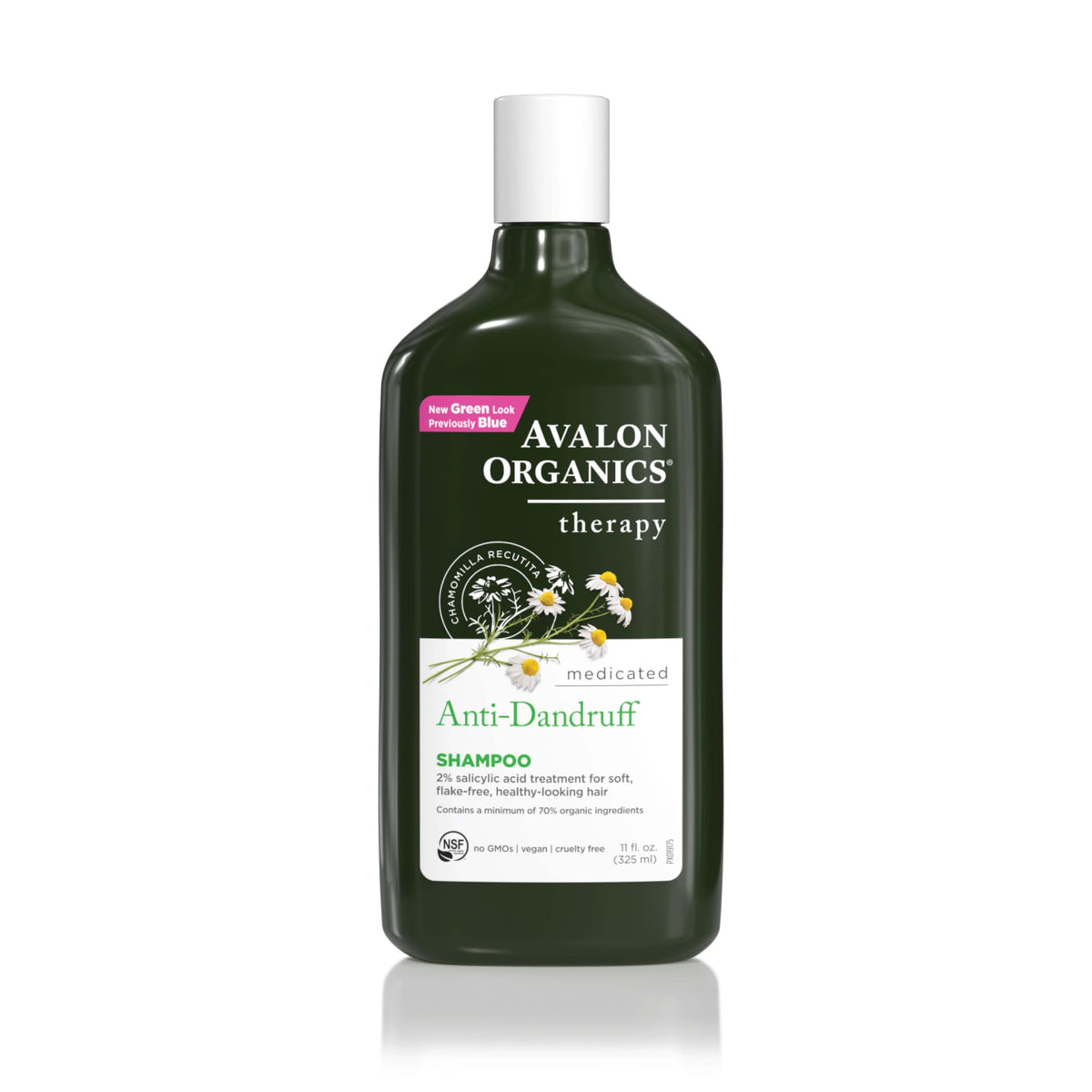 Avalon Organics front packaging showing dandruff therapy benefits