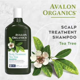 Avalon Organics botanicals display with tea tree, aloe, quinoa protein