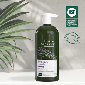 Avalon Organics 32 oz bottle beside common items to show true size and value
