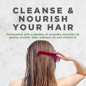 Creamy lather texture from Avalon Organics shampoo showing gentle, effective cleanse