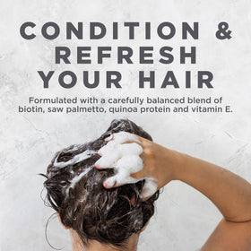 Avalon Organics bottle staged on bathroom shelf for daily routine