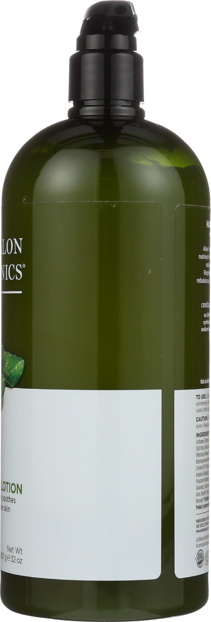Avalon Organics open cap and label detail showing ingredient clarity