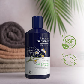 Avalon Organics recycled bottle and label highlighting eco-friendly packaging