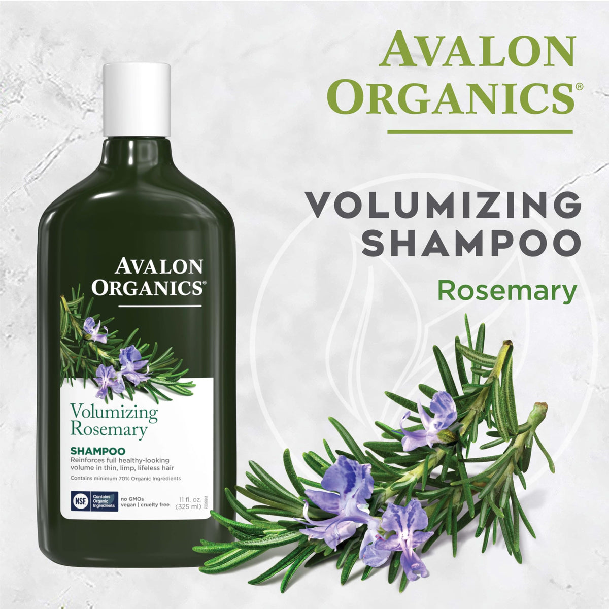 Avalon Organics dispensing shampoo into hand for easy application benefit