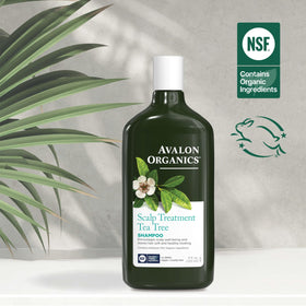Avalon Organics recycled bottle marking emphasizing sustainable packaging