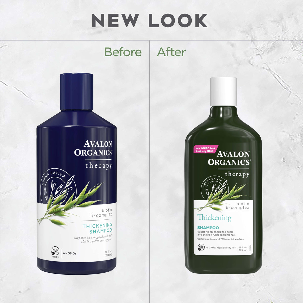 Avalon Organics recycled bottle material texture emphasizing sustainability