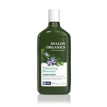 Avalon Organics bottle front packaging showing volume benefits