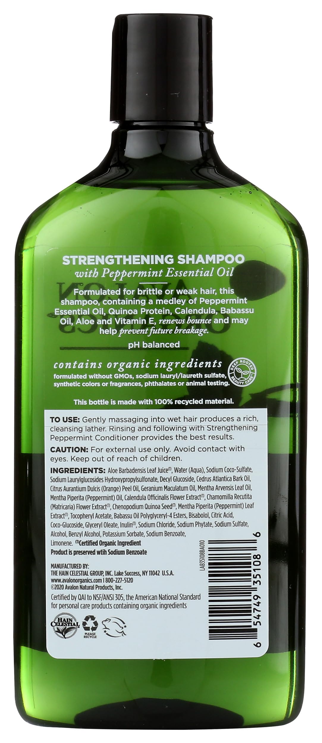 Avalon Organics shampoo foam texture close-up illustrating gentle cleanse