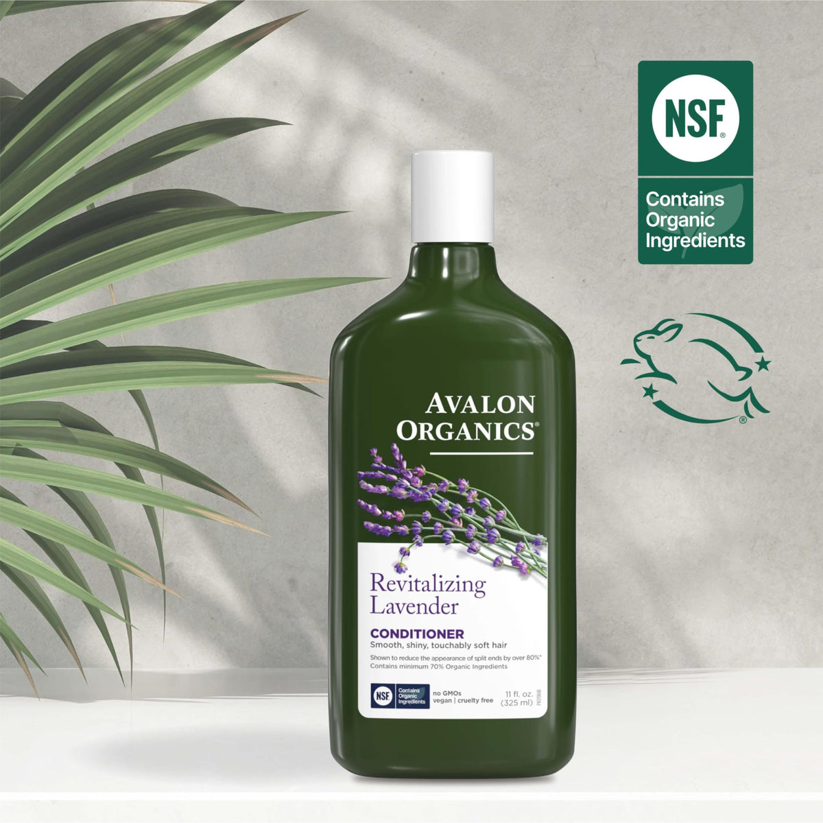 Avalon Organics conditioner in shower setting demonstrating everyday use