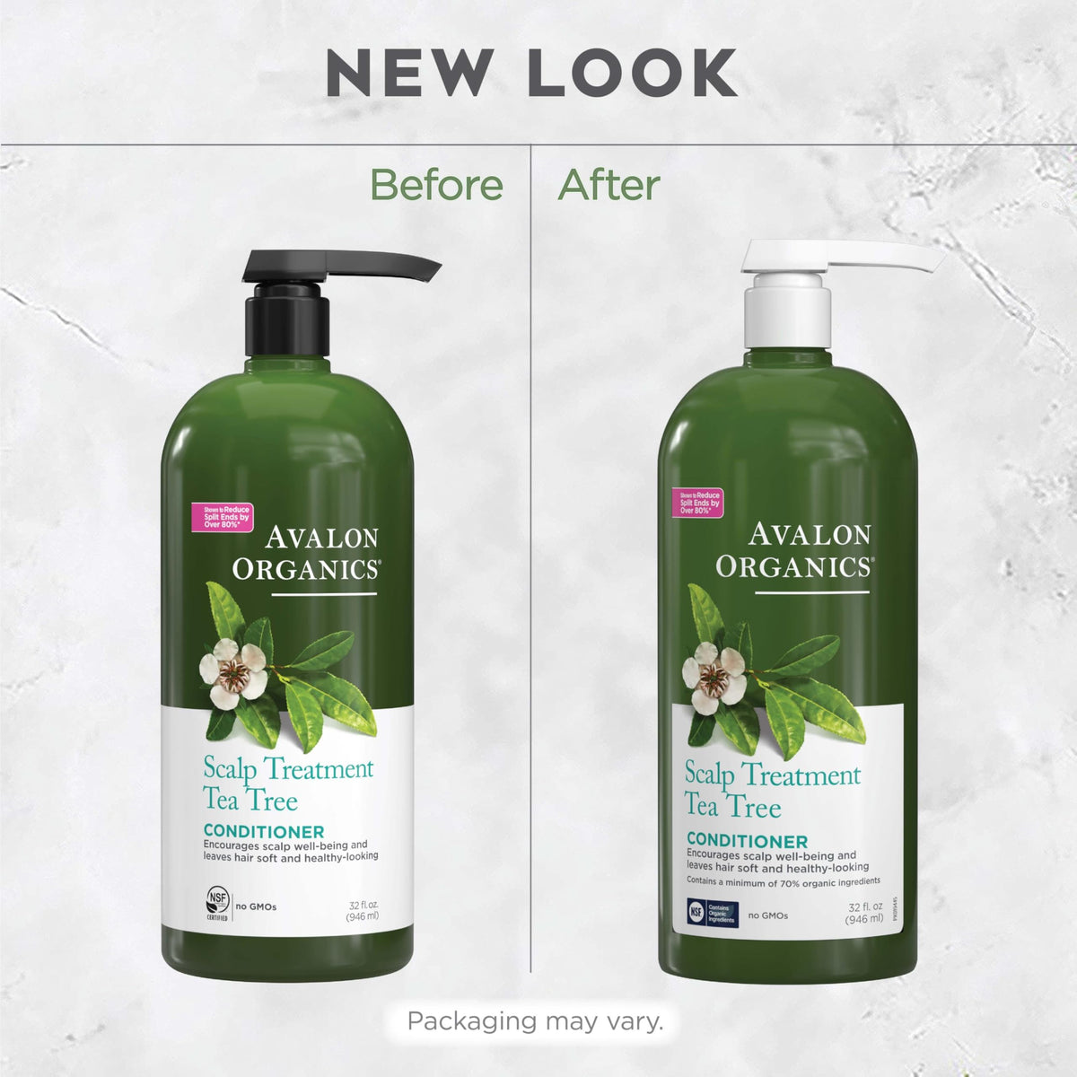Avalon Organics bottle on bathroom shelf evoking natural, eco-friendly routine