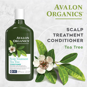 Avalon Organics conditioner being applied in shower showing scalp-focused use