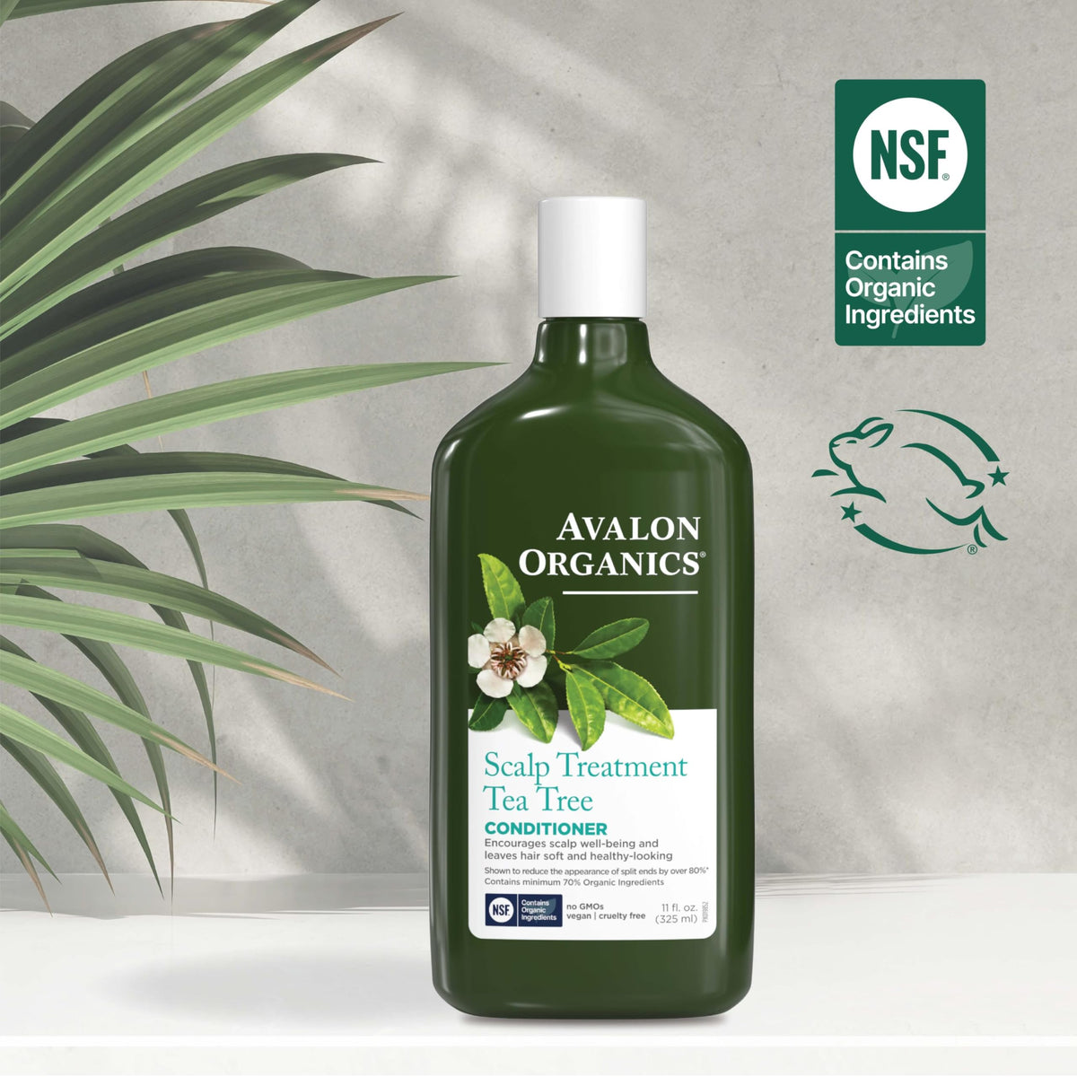 Avalon Organics recycled bottle label close-up highlighting sustainable packaging