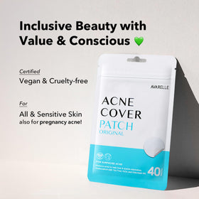 AVARELLE resealable pouch open with patches visible showing convenience and storage benefit