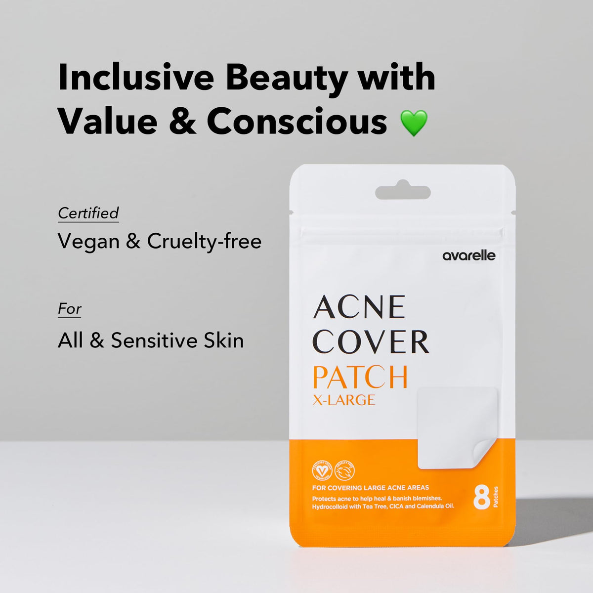 AVARELLE patch applied to cheek demonstrating discreet everyday wear