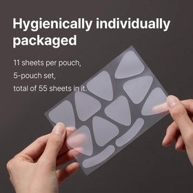AVCA lifestyle image in morning routine showing invisible patch for all-day confidence