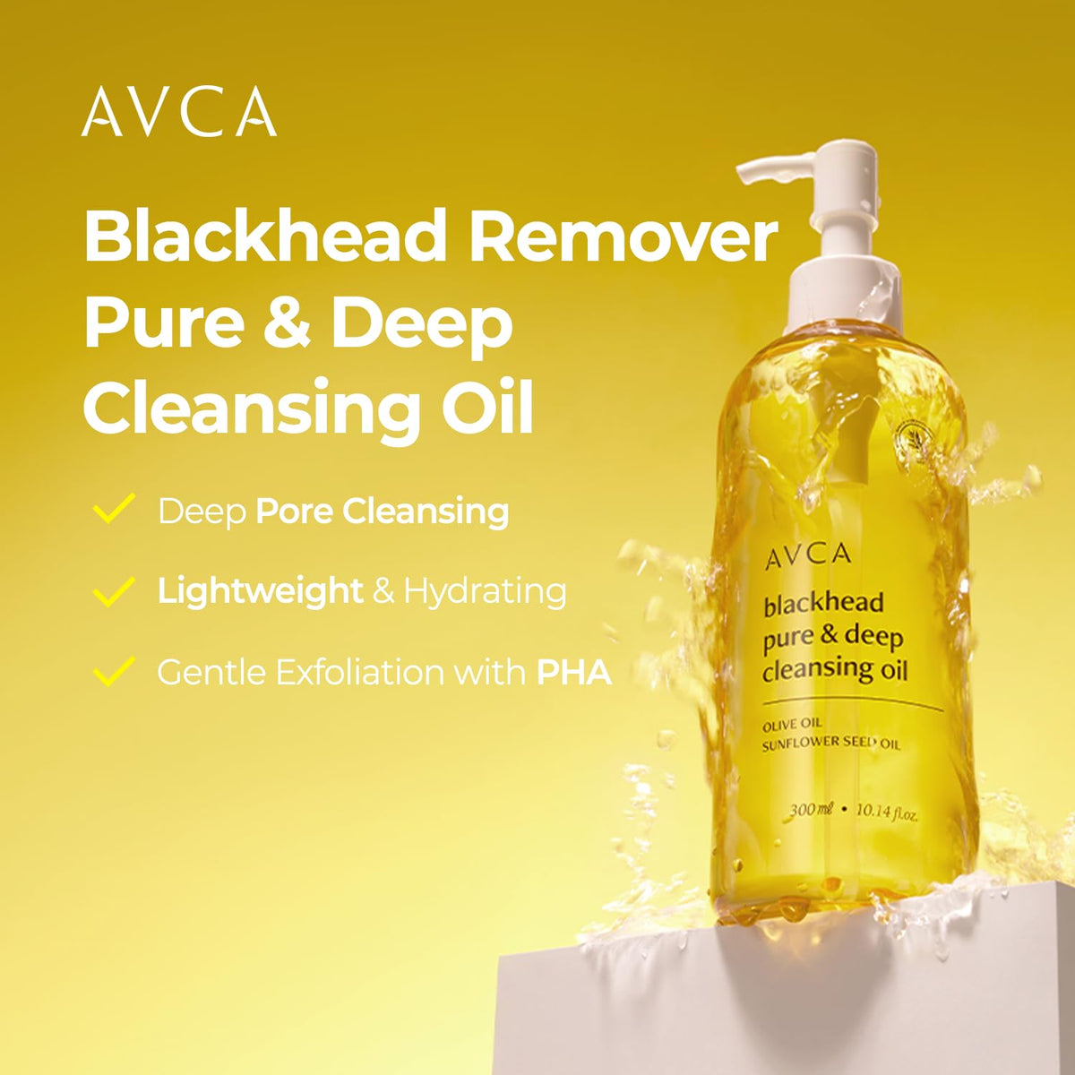 AVCA texture closeup oil droplets demonstrating gentle melt action