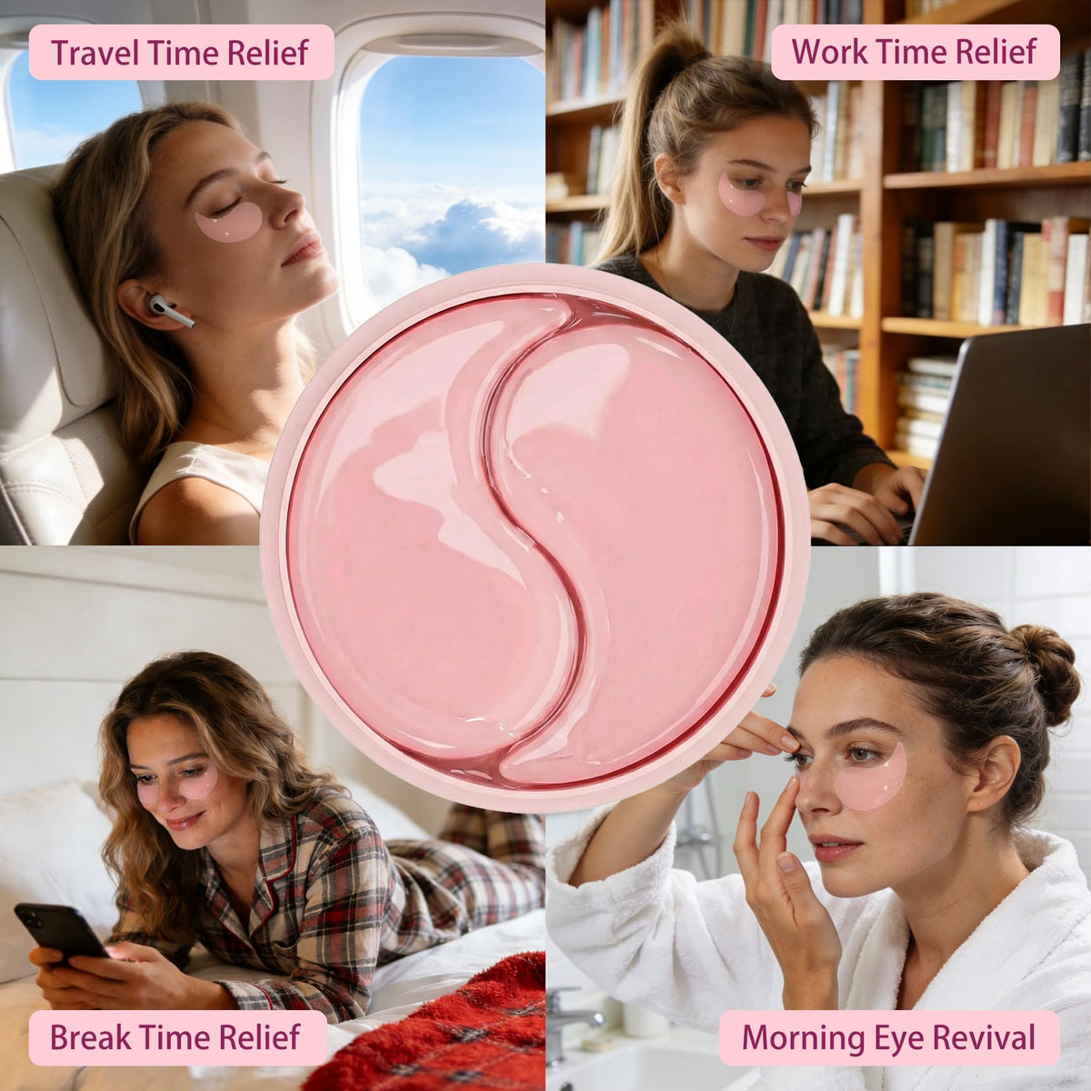 AveCera patches in nighttime routine setting illustrating easy relaxation benefit