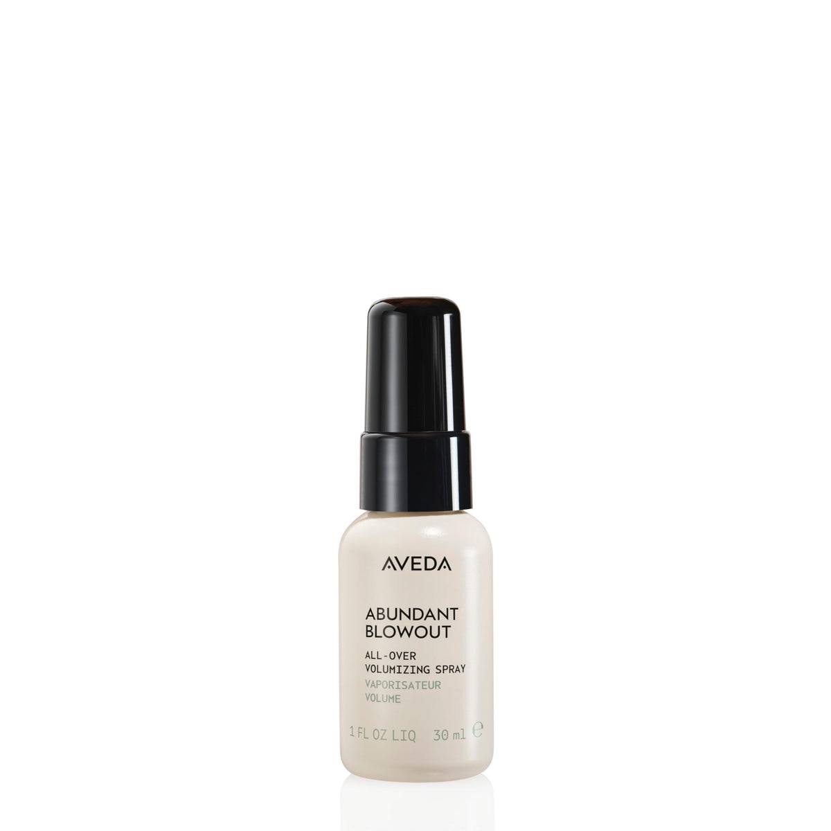 Aveda Abundant Blowout front packaging showing travel size and branding for portable volume
