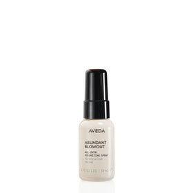 Aveda Abundant Blowout front packaging showing travel size and branding for portable volume
