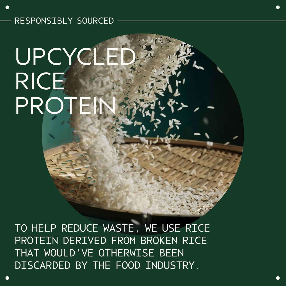 Aveda abundant blowout ingredient rice protein jar illustrating sustainable sourcing benefit