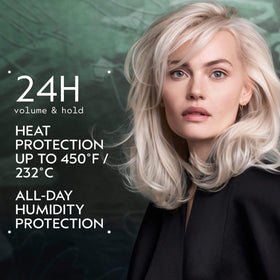 Aveda abundant blowout spray action mist above hair for instant lift benefit