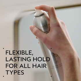 Aveda Air Control nozzle close-up highlighting precise mist application benefit