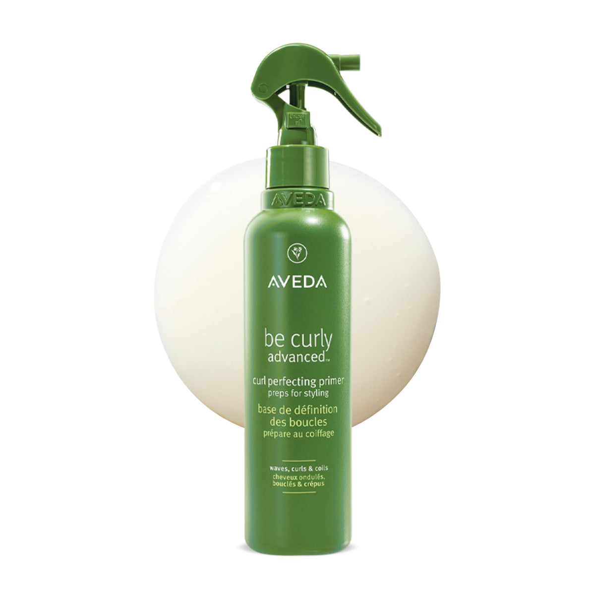 Aveda Be Curly front packaging showing product and benefits