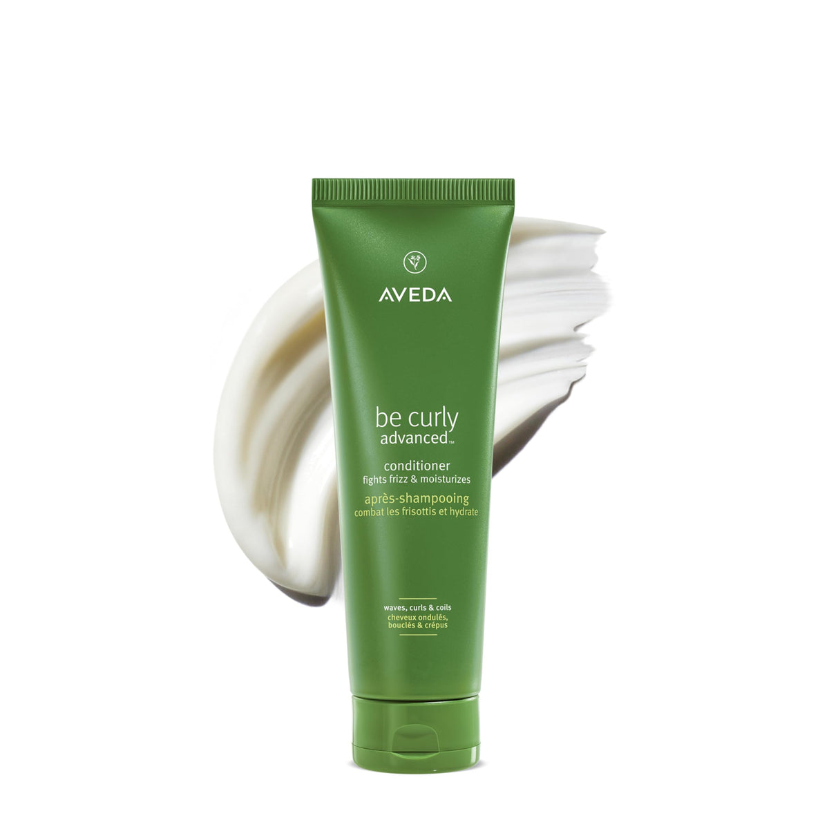 Aveda Be Curly front packaging showing bottle and brand benefits