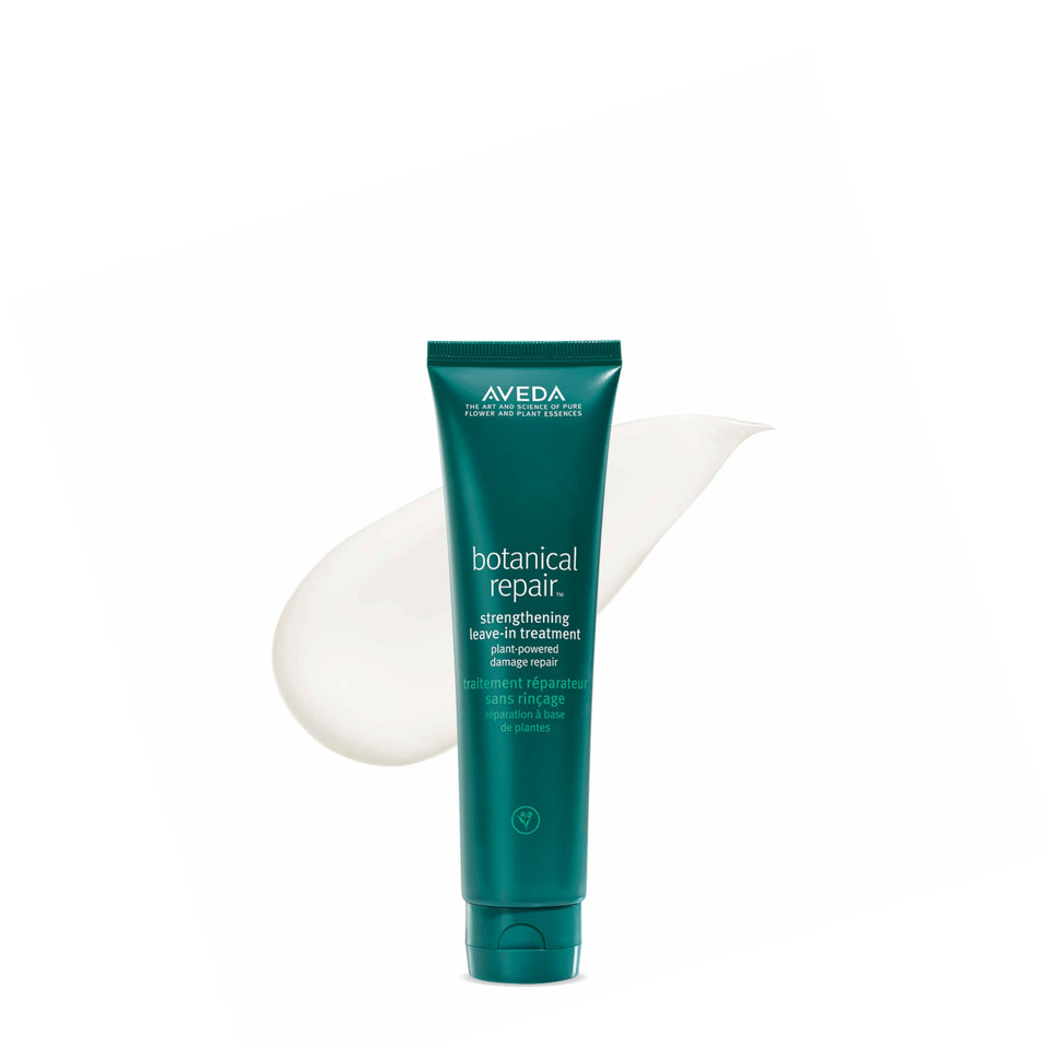 Aveda bottle front packaging showing product and brand benefits
