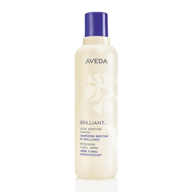 Aveda bottle front view showing branding and shine benefits